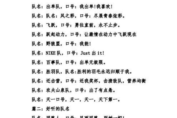 打破常规的霸气战队名字 完美展现团队气魄