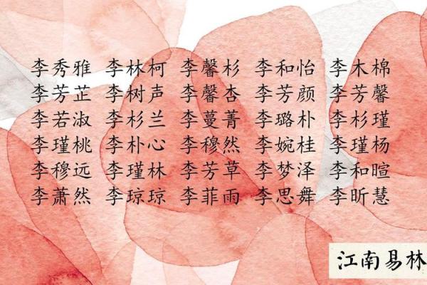 给李姓女孩起名字的技巧与灵感