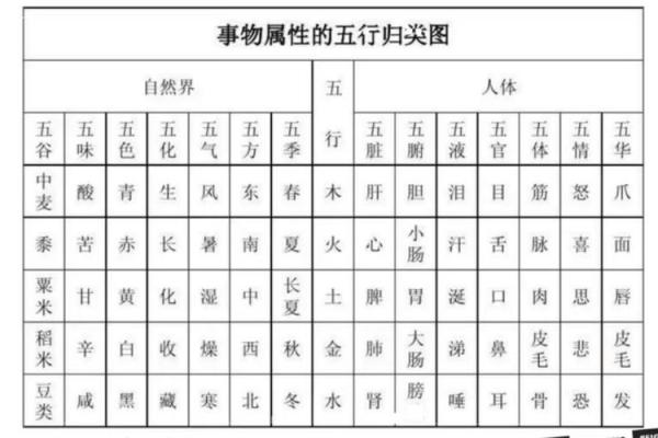 五行属性查询表：解读五行与命理的深层关系
