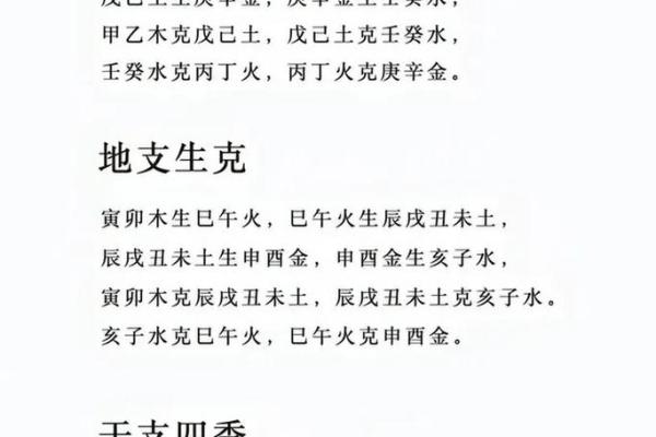 天干相生相克的奥秘解析与实际应用