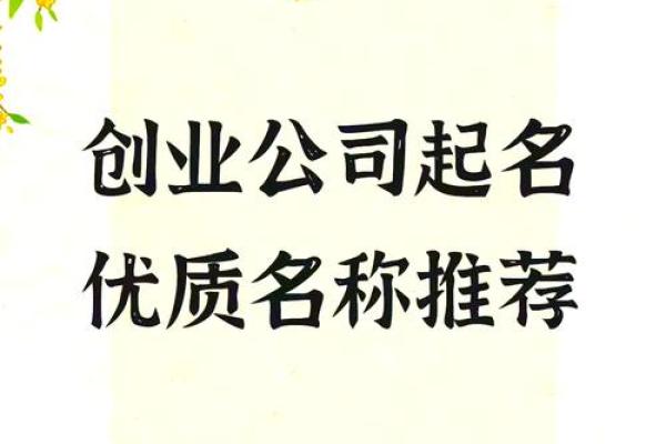如何为公司起个独特且有吸引力的名称