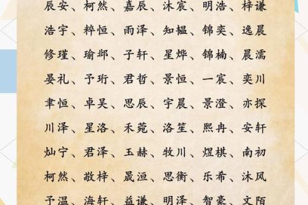 潮流中文名字推荐