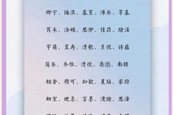 文雅大方女宝宝名字精选