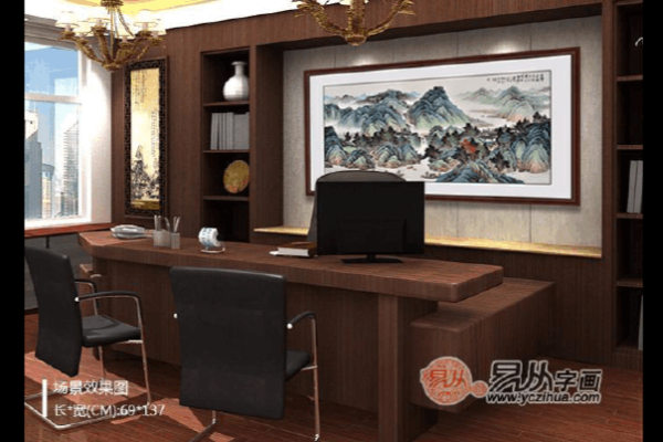 现代办公室必备，风水画助你事业腾飞！