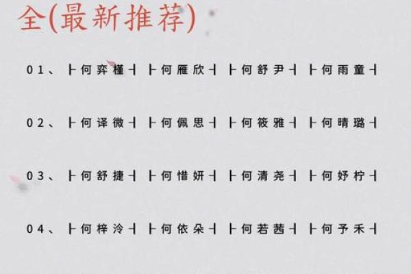 何氏宝宝名字创意集