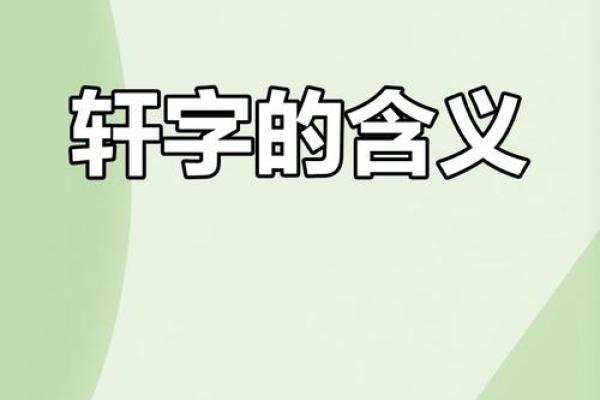 适合女孩的轩字名字推荐与寓意解析