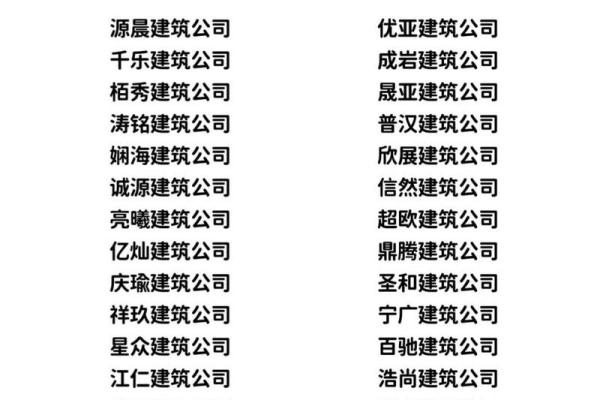 建筑公司免费起名服务助力企业品牌打造