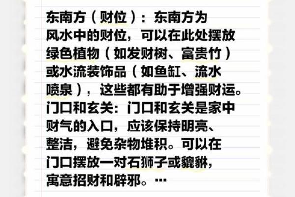 了解风水学：哪些方位能带来好运与财富