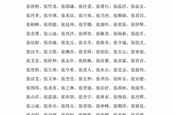 张姓名字大全：探寻文化底蕴，彰显个性风釿