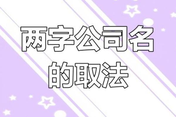 两字公司名的创意与意义：如何找到完美组合