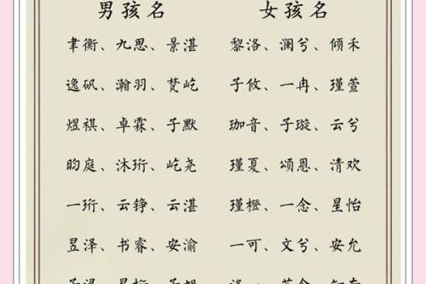 性感宝宝名：展现独特魅力的名字集锦