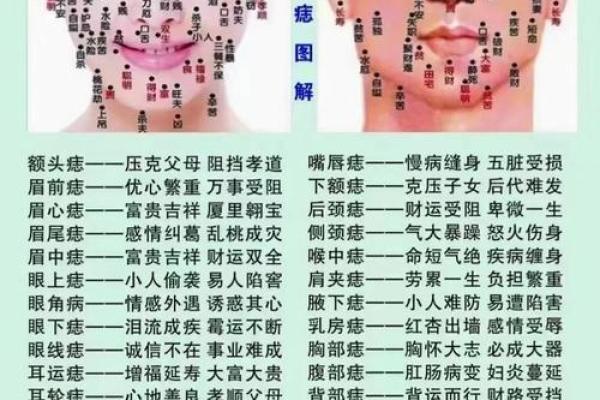 痣相解读：男性脸部痣相图解，看透运势