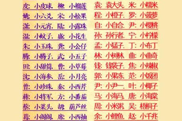 袁家灵秀小名精选