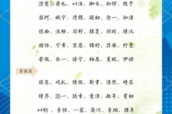 眸字寓意深远的名字推荐