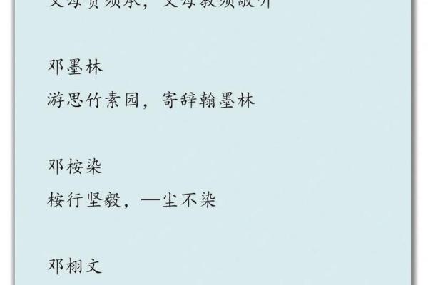 2015年邓姓宝宝名字精选