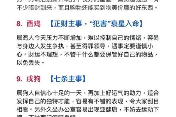 生肖运势今日运势全面解析
