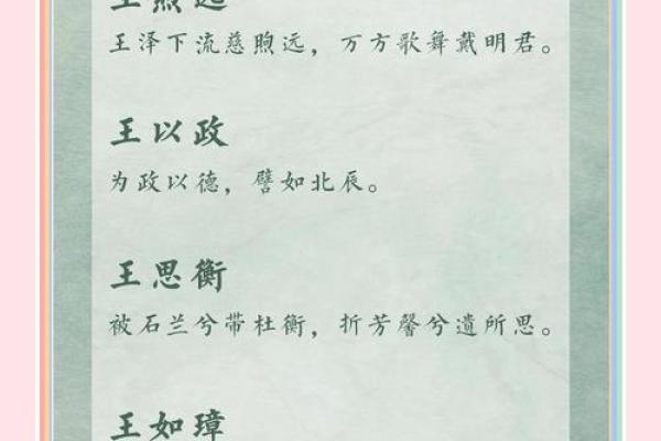 王氏男宝宝名字精选：寓意吉祥，独具韵味