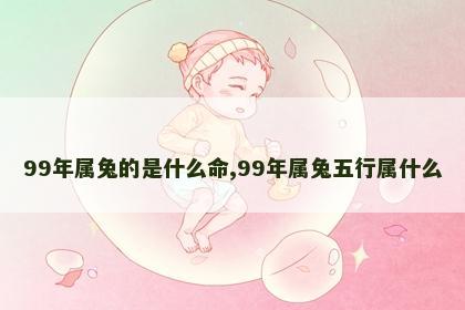 99年属兔的是什么命,99年属兔五行属什么