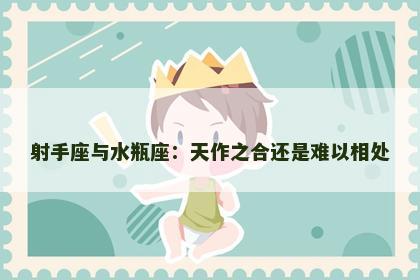 射手座与水瓶座：天作之合还是难以相处