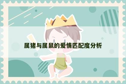 属猪与属鼠的爱情匹配度分析