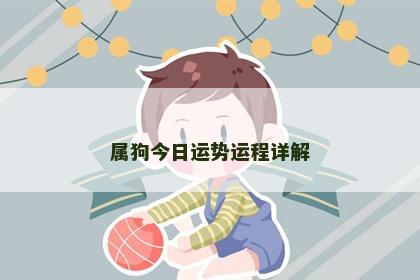 属狗今日运势运程详解