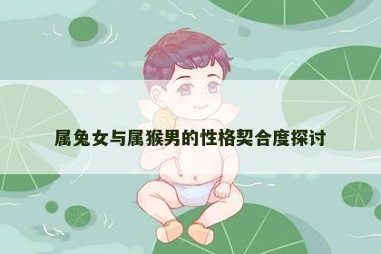 属兔女与属猴男的性格契合度探讨