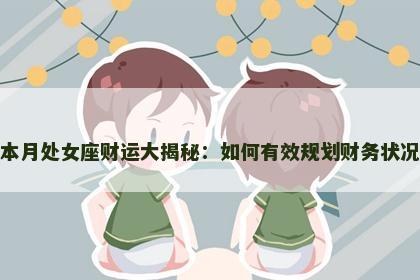 本月处女座财运大揭秘：如何有效规划财务状况