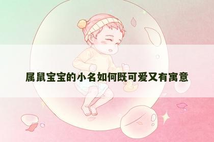 属鼠宝宝的小名如何既可爱又有寓意