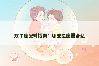 双子座配对指南：哪些星座最合适