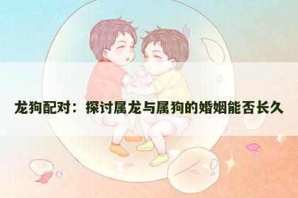 龙狗配对：探讨属龙与属狗的婚姻能否长久