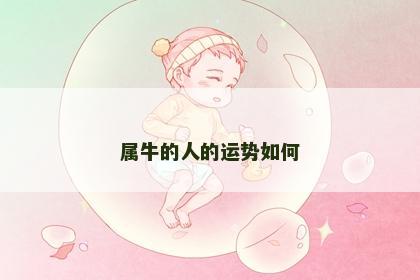 属牛的人的运势如何