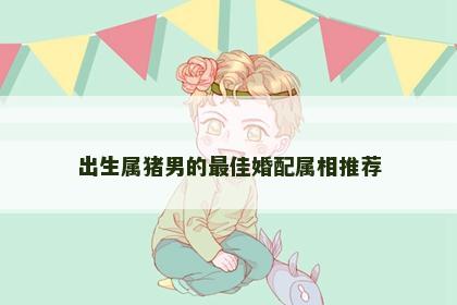 出生属猪男的最佳婚配属相推荐