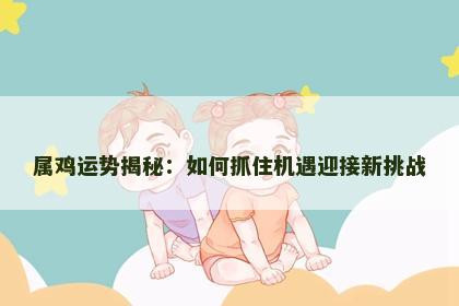 属鸡运势揭秘：如何抓住机遇迎接新挑战