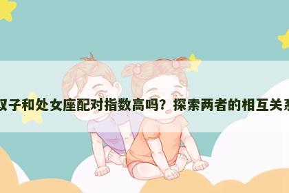 双子和处女座配对指数高吗？探索两者的相互关系